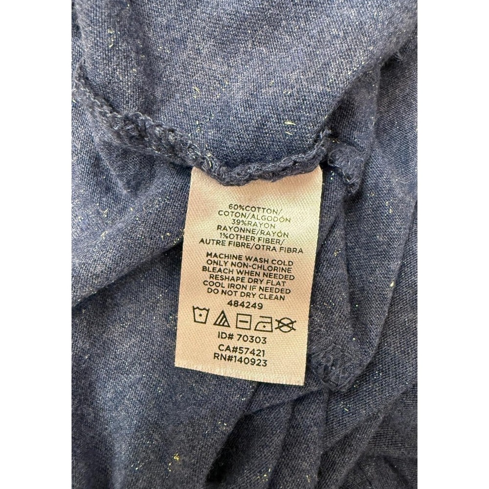 Loft‎ Outlet Womens Small Blue Space Dye Scoop Neck Long Sleeve T-Shirt Tee - Picture 4 of 4